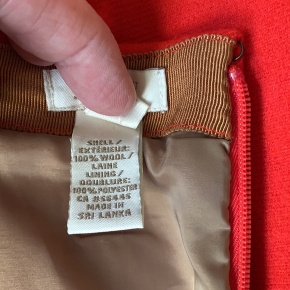 J.Crew No. 2 Pencil Skirt Wool - Orange Size 0 - Picture 6 of 8